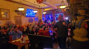 Karaoke night hosted by The Lively Vibes DJ at Orland Park pub